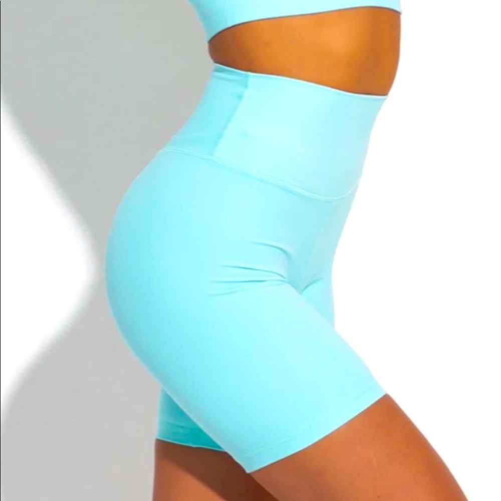 V-Booty Biker Shorts. Buttery soft fabric.